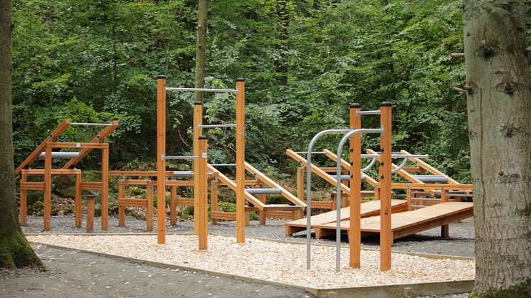 Utegymmet i Kungsbackaskogen.