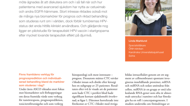 Specialistläkare Linda Marklund: Pilotstudie med HPV-vaccin mot huvud-halscancer