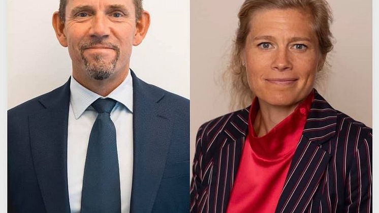 Nuvarande CEO Clas Lindbergson, och kommande Cecilia Bröms-Thell