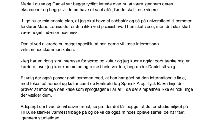 De første studenter på Handelsgymnasiet i Randers