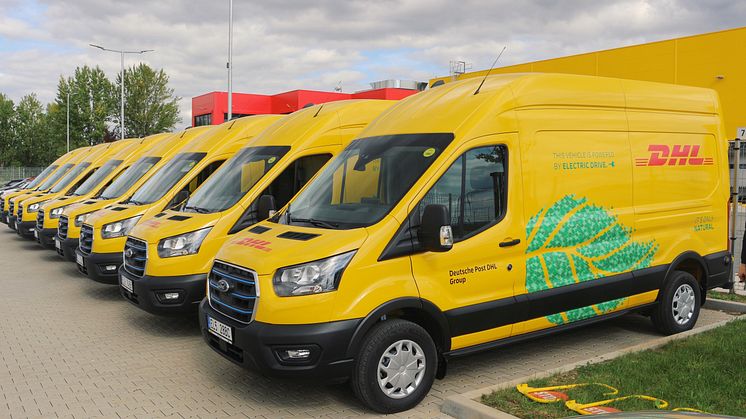 DHL Express doplnila svou flotilu elektrododávek o 7 nových Fordů E-Transit 