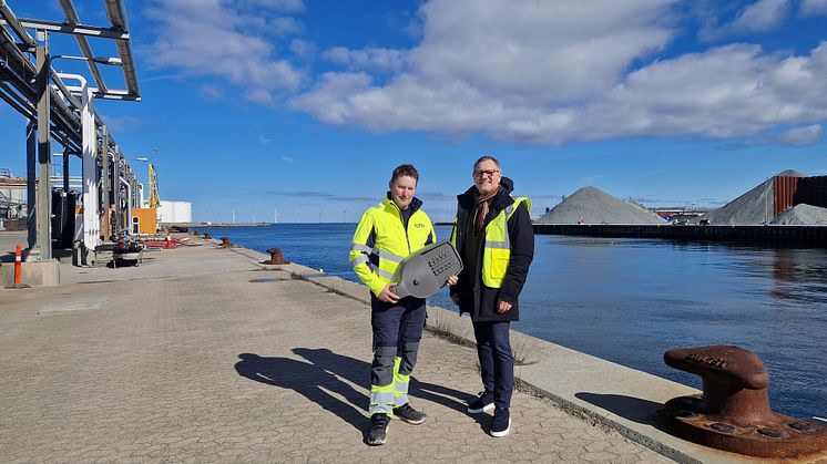 CMP Operations Technicial Martin Bajda Appel och Brightr Group CEO HC Christensen på Prøvestenen i Köpenhamn