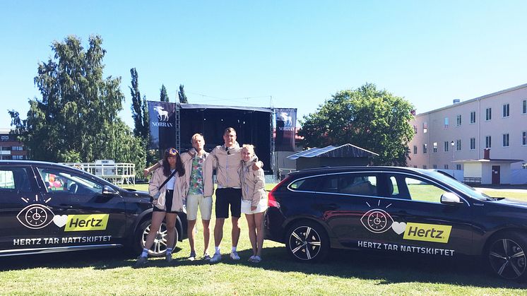 Hertz stödjer Nattskiftets arbete för tryggare festivaler i sommar