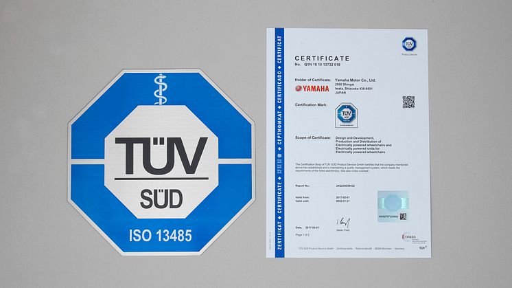 「Certification for "ISO 13485: 2003"」