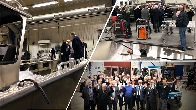 Lions Club på besök i Alukins båtproduktion
