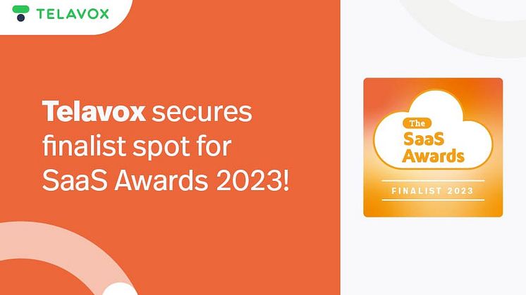 Telavox secures finalist spot for The SaaS Awards 2023