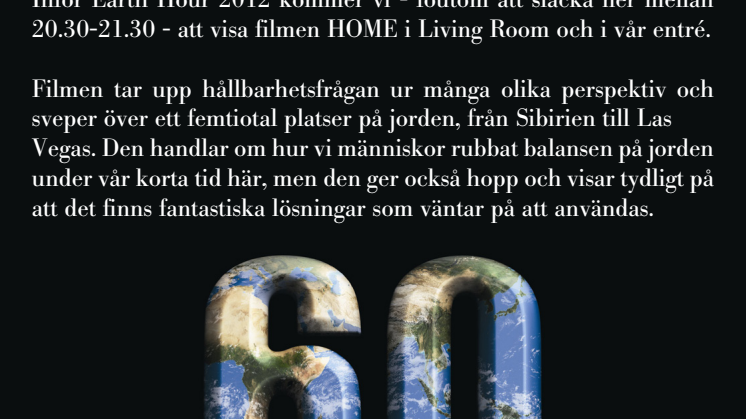 Filmvisning inför Earth Hour