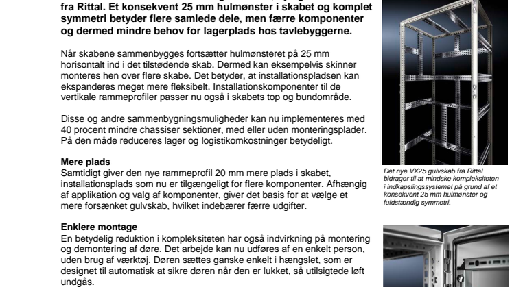 Det nye gulvskab VX25 gør livet lettere for tavlebyggere 