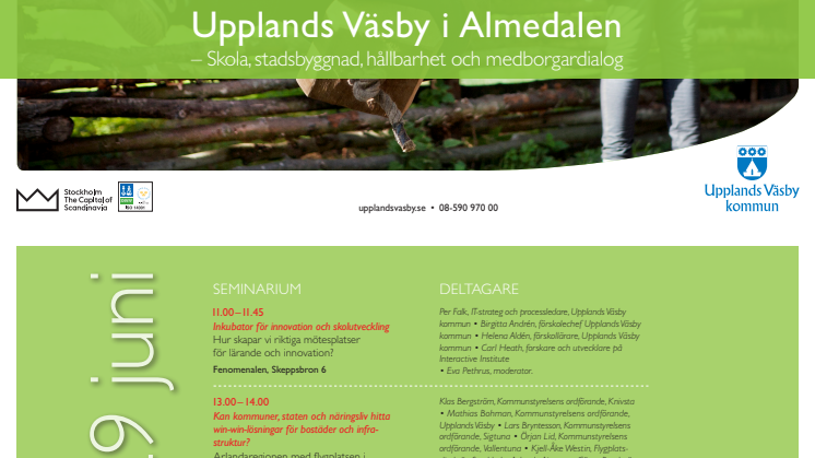 Möt Upplands Väsby kommun i Almedalen