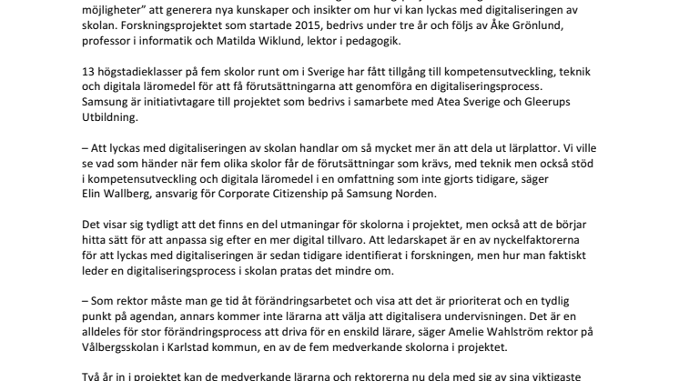 Fem framgångsfaktorer som bidrar till digitaliseringen av skolan