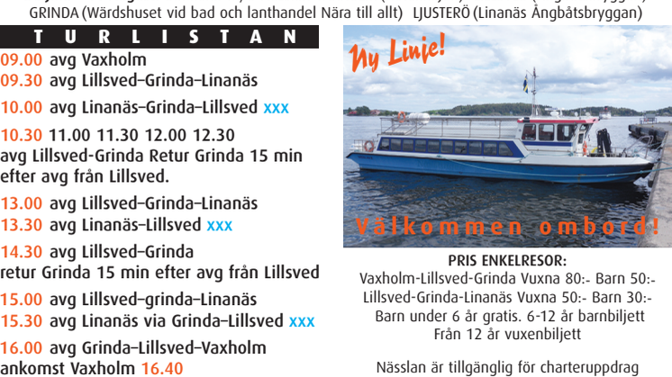 Ny båtlinje till Linanäs på Ljusterö i sommar