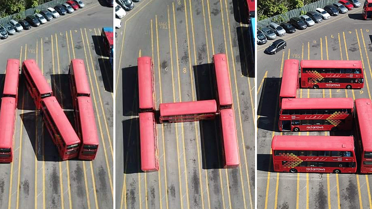Go North East show their support for NHS heroes once more as buses spell out ‘NHS’
