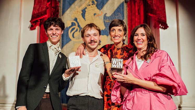 Jesper Stattin och Gytis Blaževičius från Natur og Ungdom. Giulia Laganà och Diana Junquera från Just Transition Centre.