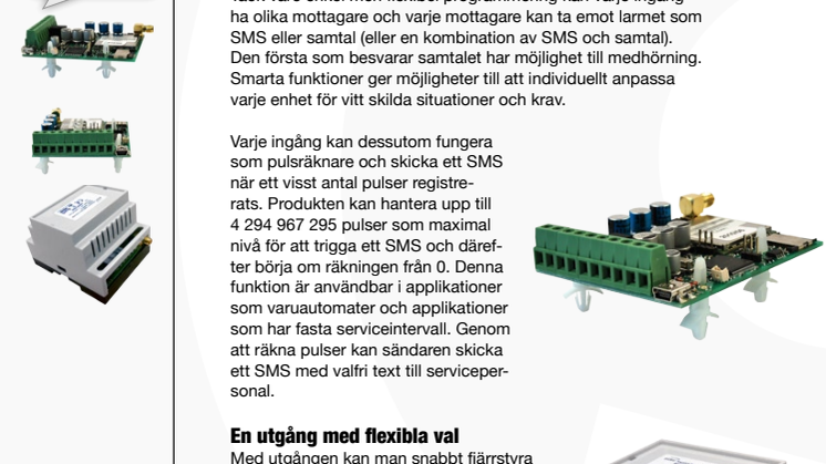 ESIM151 -fjärrstyrning för SMS 