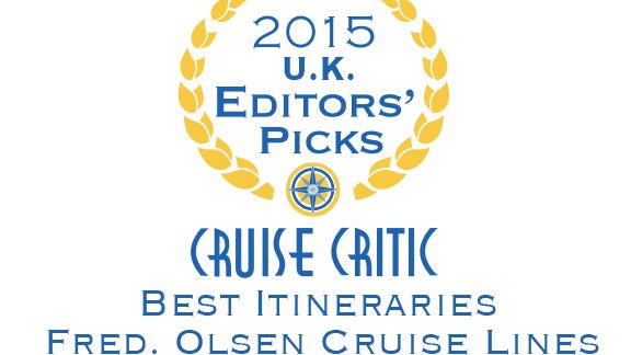 Fred. Olsen Cruise Lines is crowned ‘Best for Itineraries’ by Cruise Critic experts