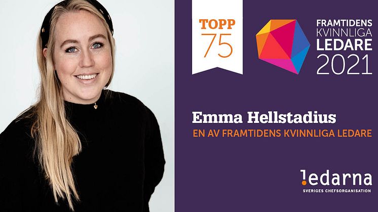Emma Hellstadius tar plats på Ledarnas lista över framtidens kvinnliga ledare