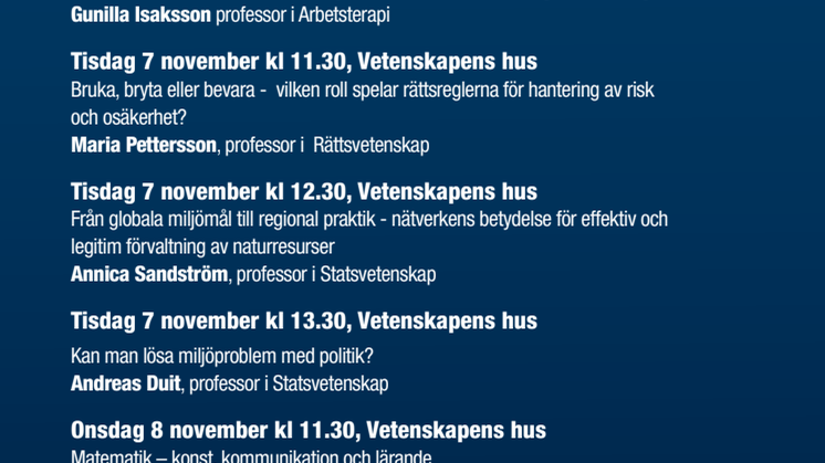 Installationsföreläsningar program 1