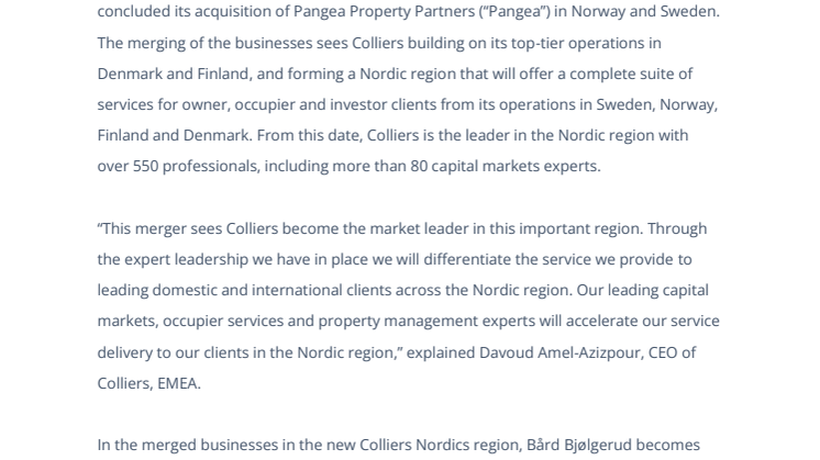 Colliers completes Nordic acquisition of Pangea Property Partners.pdf