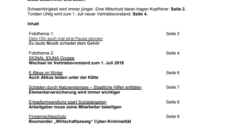Tipps und Themen 1/2-2019