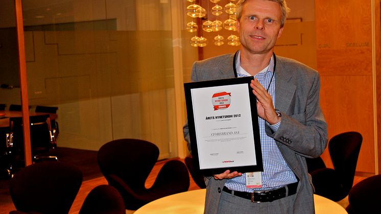 Vinner: Årets nykommer 2012: Storebrand ASA
