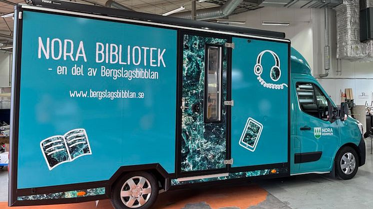 Den nya biblioteksbussen som snart kommer att trafikera kommunen.