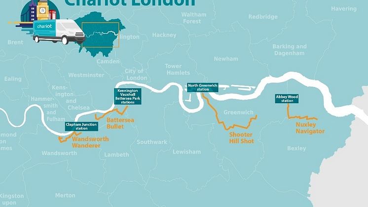 Chariot kort over London
