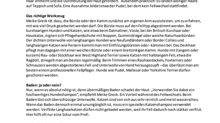 Fressnapf-Tierratgeber 3/2019: Fellpflege für Hund und Katze