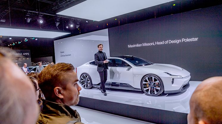 Polestar Precept och Maximilian Missoni  på eCarExpo Stockholm 2023