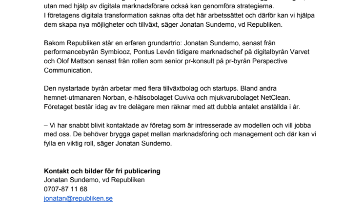 Ny Göteborgsbyrå ska brygga gapet mellan marknadsföring och management