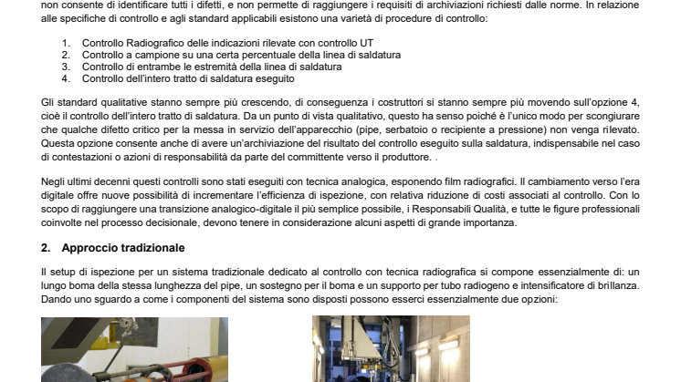 Controllo Raggi X di saldature – L’High-Tech incontra l’heavy industry