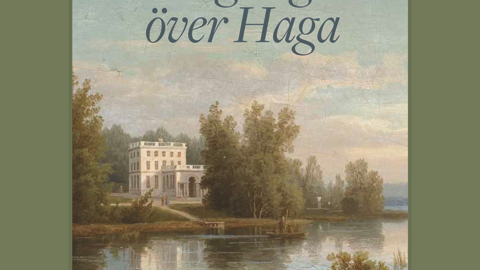 Haga slott av Carl Abraham Rothstén pryder omslaget till den nya boken Vingslag över Haga.