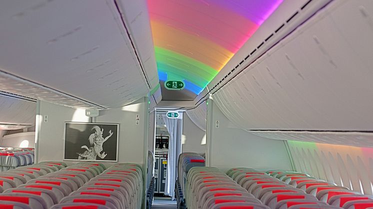 Norwegian Boeing 787 Dreamlinerin sisätilat