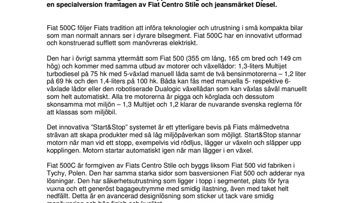 Frisk luft för Fiat i Genève