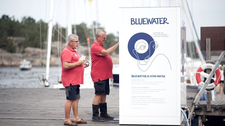 Bluewater has installed two water stations on Sandhamn Island at its own cost to deliver pure drinking water free of charge to thirsty island residents and tourists.