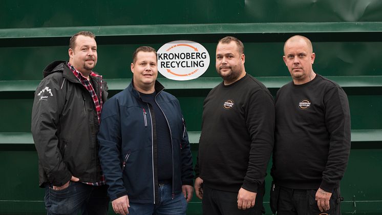 Foto: Lina Eriksson.                Kronoberg Recycling satsar hårt på eget hållbarhetsarbete som stark aktör i återvinningsbranschen