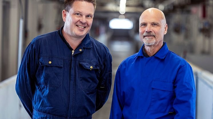 Patrick Eriksson, projektledare Säkerhet Assemblin El i Trollhättan och Johan Jacobsson Elektroskandia.