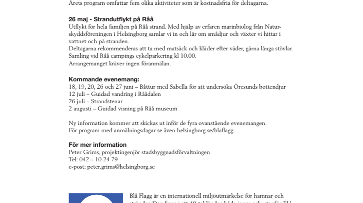 Sommarens Blå Flaggevenemang är igång
