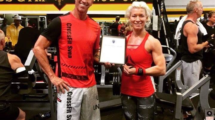 Malin Braw och Patrick Braw på Golds Gym