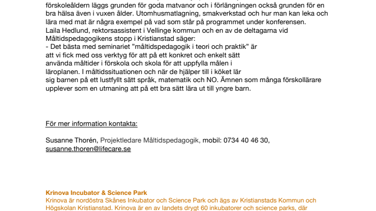 Inspirationsdag för att öka barns intresse för mat
