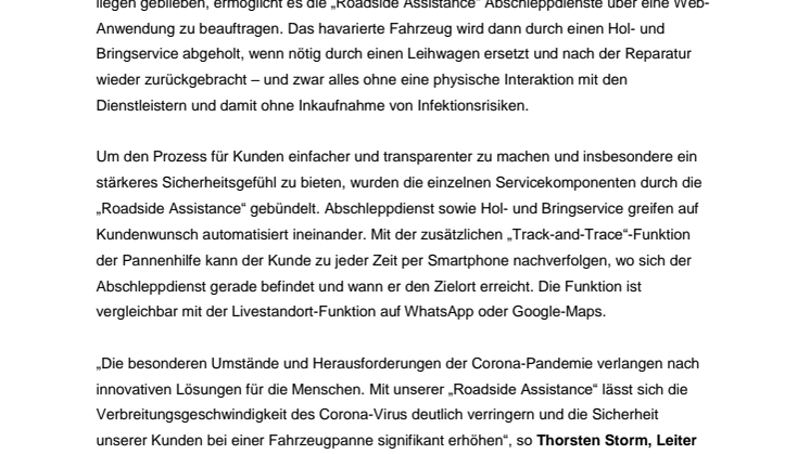 Digitale Pannenhilfe reduziert Infektionsrisiken durch Coronavirus