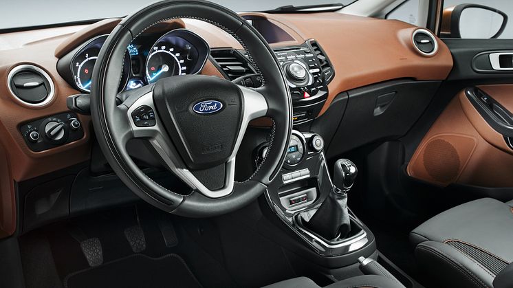 Nye Ford Fiesta; interiørbilde