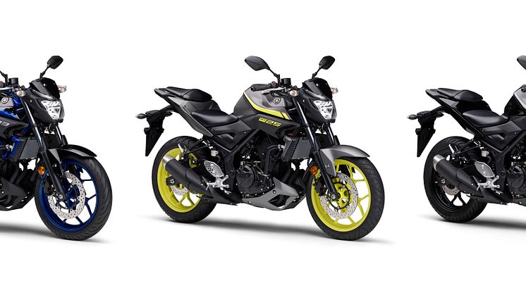 「MT-03」ニューカラー：ブルー/「MT-25」ニューカラー：マットグレー/「MT-03」ニューカラー：マットブラック