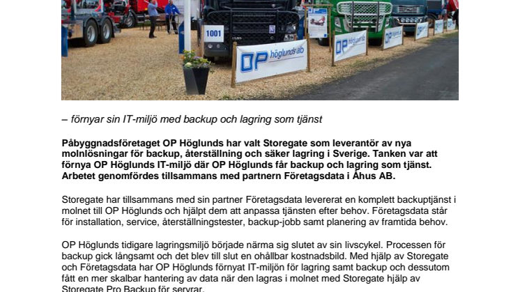 OP Höglunds väljer smart lagring med backuplösning från Storegate