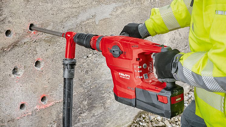 Kombihammaren TE 60-A36 - ett nytillskott i Hilti batterifamilj som kombinerar batteridriven säkerhet och mobilitet med samma kraft och prestanda som ett sladdverktyg.