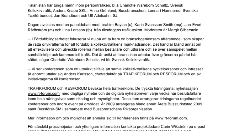 På Kollektivtrafikdagen samlas persontrafikens tungviktare