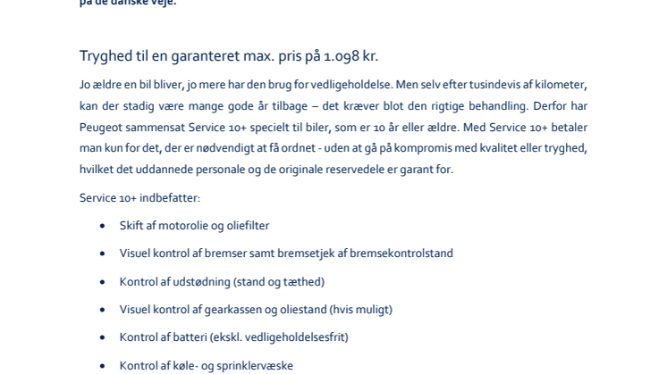 Gammel kærlighed ruster ikke med Peugeots Service 10+