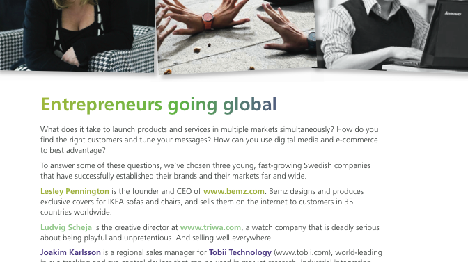 IAA Sweden seminar-mingle: Entrepreneurs Going Global