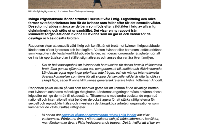 Kvinna till Kvinna pressmeddelande_Varningsrapport - sexuellt våld i krig ignoreras .pdf