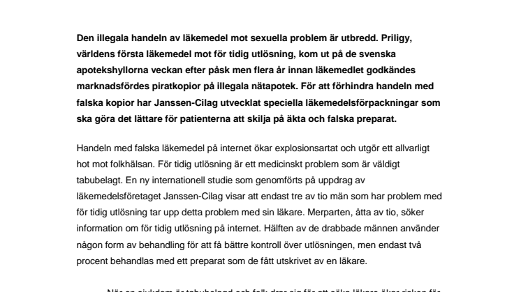 Säkrare läkemedelsförpackningar ska försvåra handeln med falska läkemedel 20090504