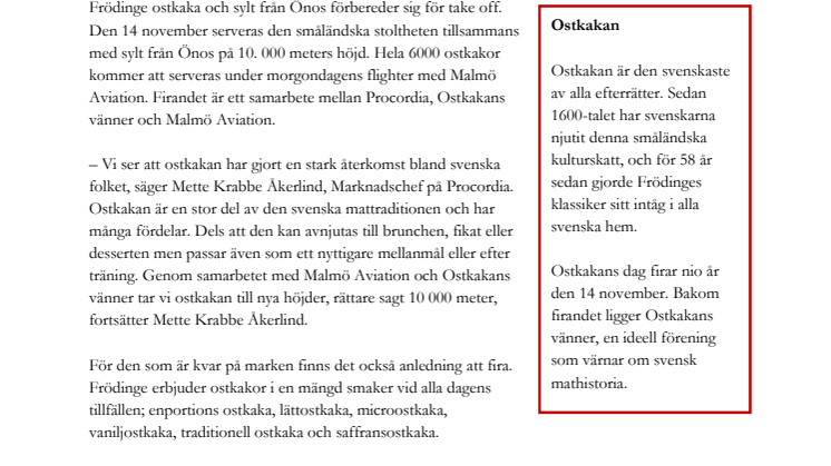Frödinge ostkaka når nya höjder